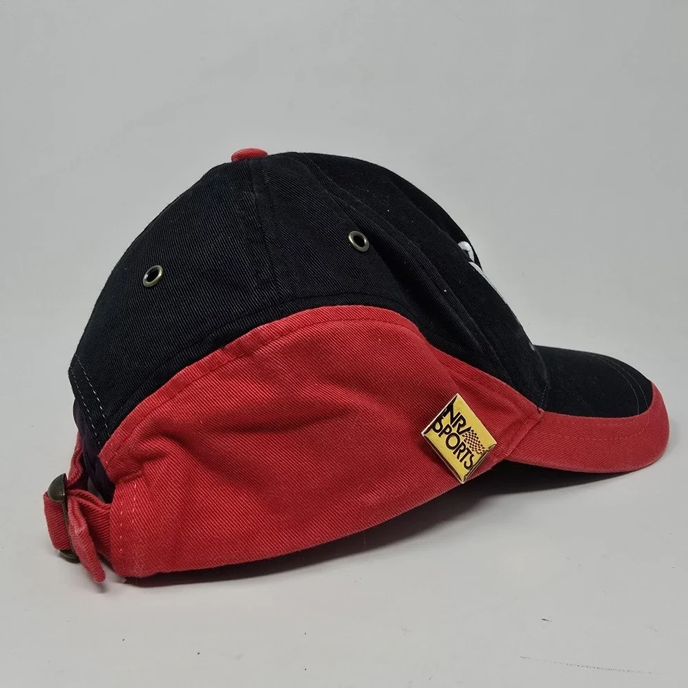 NRA Sports Black Red‎ Wavy Adjustable Strap One Size Hat w/ Pin
